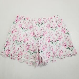 Crown & Ivy Floral Eyelet Shorts Lined Size 14